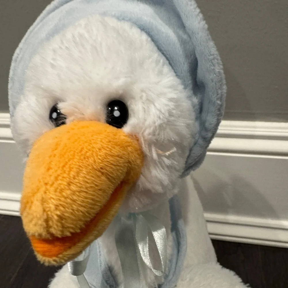 Cuddle Barn Charming Mother Goose Light Blue Bonnet- 14in Nursery Rhyme Plush